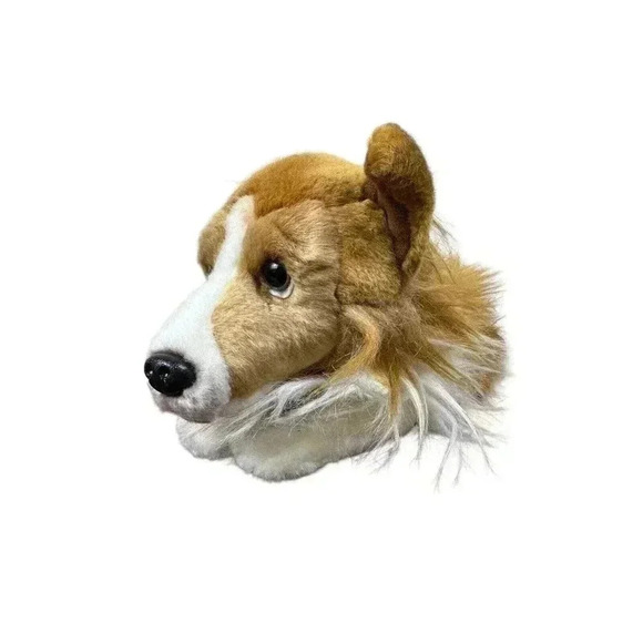 Vintage Yomiko Classics Realistic Collie Dog Plush Stuffed Animal Laying Down - Picture 3 of 10